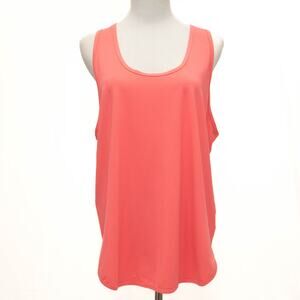 Johnny Was Calme Coral Effect Draped Racerback Tank Top Size Large